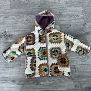 Beautiful unique wool, cotton and polyester Zara jacket girls 3-4